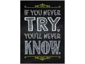 Chalk It Up! If You Never Try, You’ll Never Know Poster