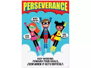 Superhero Perseverance Poster