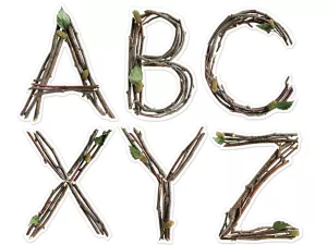 Rustic Twig 6" Punch-Out Letters