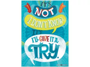 Growth Mindset I’ll Give It a Try Poster