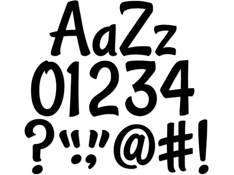 Black Stylish 4" PunchOut Letters at Lakeshore Learning