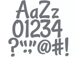 Gray Stylish 4" Punch-Out Letters