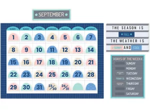 Calm&nbsp;& Cool Calendar Bulletin Board Set