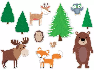 Woodland Friends Jumbo Animals Bulletin Board Set