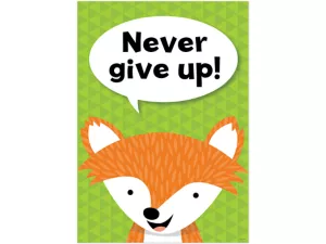 Woodland Friends Never Give Up Poster