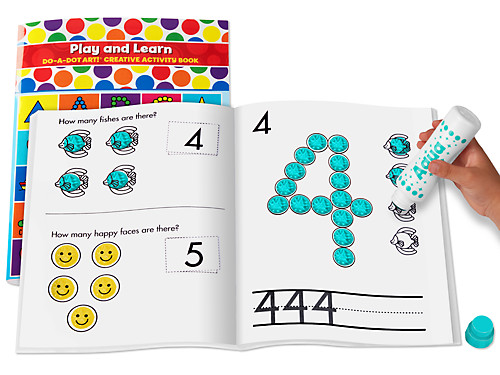 Kids Dot Marker Math, Puzzles & Games Activity Book Set | Arteza