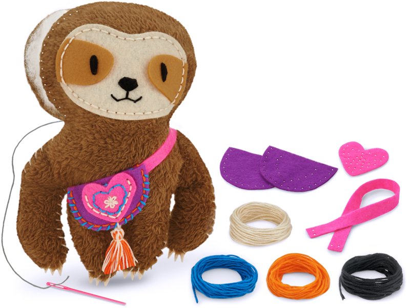 My First Stuffie – Sloth Hand Sewing Kit – Hipstitch Academy