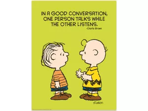 Peanuts<sup>®</sup> Talk and Listen Poster