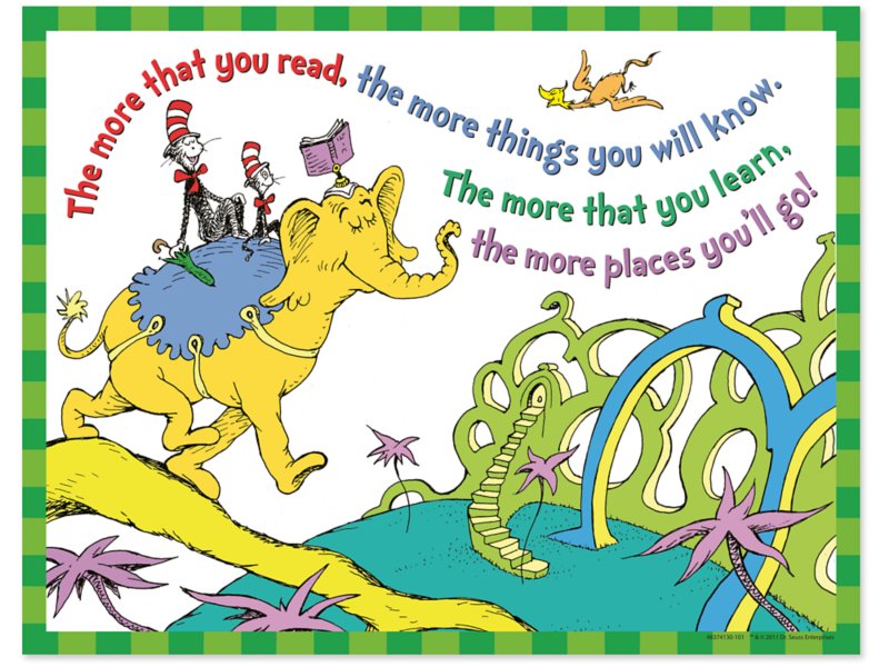Dr. Seuss™ the More You Read… Poster at Lakeshore Learning for Free Printable Dr Seuss Posters