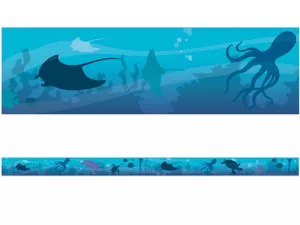 Seas the Day Underwater Life Border