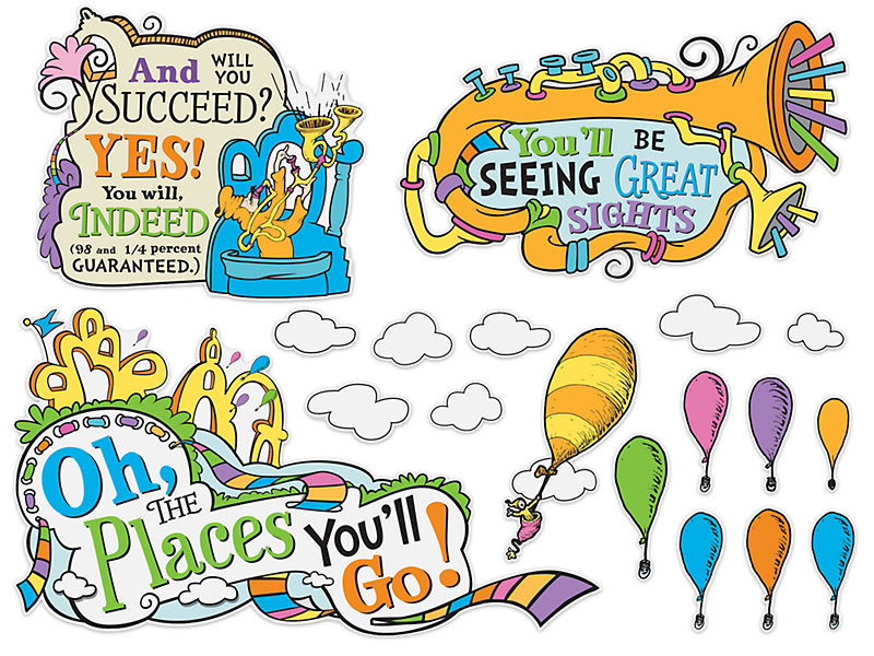 Dr. Seuss™ Oh, the Places You’ll Go! Bulletin Board Set at Lakeshore ...