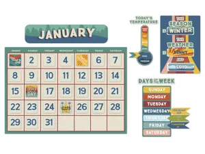 Adventurer Calendar Bulletin Board Set