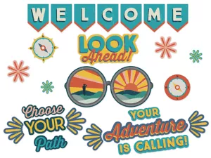 Adventurer Welcome Pennant Bulletin Board Set