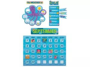 Seas the Day Calendar Bulletin Board Set