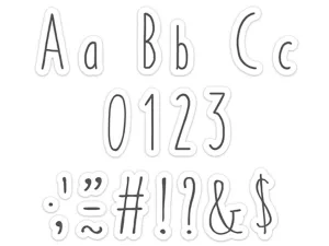 Handwritten 4" Punch-Out Letters