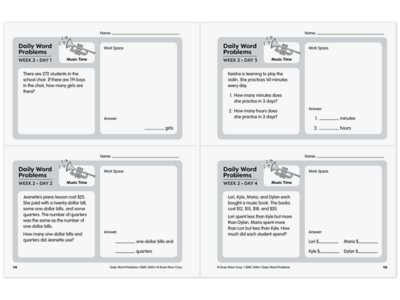 Daily Word Problems Workbook&nbsp;- Gr.&nbsp;3