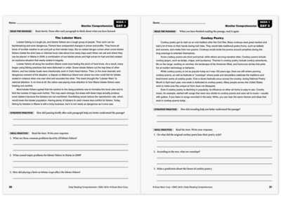 Daily Reading Comprehension Activities Workbook&nbsp;- Gr.&nbsp;8