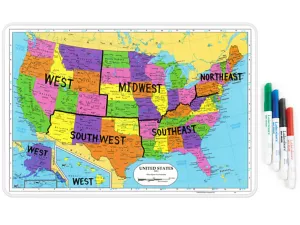 Write&nbsp;& Wipe U.S.A. Tabletop Map