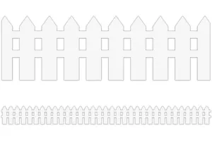 White Picket Fence Border