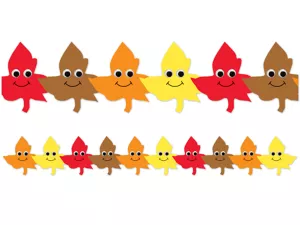 Happy Fall Leaves Border
