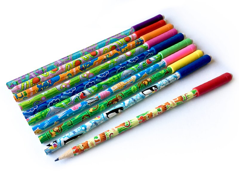 SAIWEILAI Online 100 Pieces Scented Pencils School Pencils Cylinder Wood Pencils Smelly Pencils with Fruit Elements for Teachers Children Classrooms