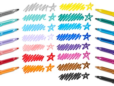 Rainbow Sparkle Glitter Markers&nbsp;- Set&nbsp;of&nbsp;15