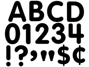 Black 4" Self-Adhesive Punch-Out Letters