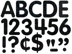 Black Dazzle 2" Self-Adhesive Punch-Out Letters