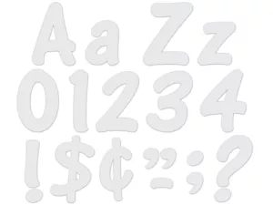 White 4" Self-Adhesive Punch-Out Letters