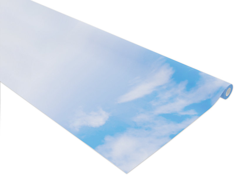 Bulletin Board Paper Roll, Clouds, 48 Inch x 50 Foot Roll, 1 Each