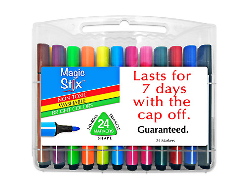 Magic Stix™ Washable Markers - Set of 24 at Lakeshore Learning