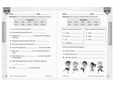 180 Days of Spelling Workbook&nbsp;- Gr.&nbsp;2