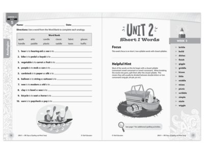 180 Days of Spelling Workbook&nbsp;- Gr.&nbsp;3