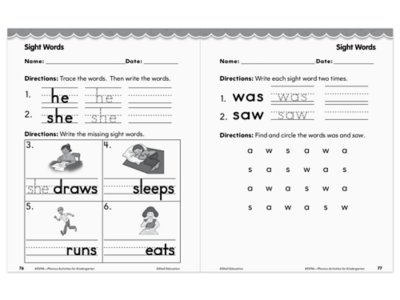 Phonics for Kindergarten Workbook