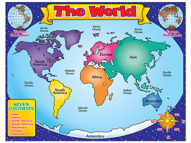 Friendly Write Wipe World Map Poster At Lakeshore Learning