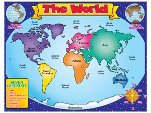 Friendly Write&nbsp;& Wipe World Map Poster