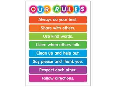 Color Your Classroom Class Rules Poster at Lakeshore Learning