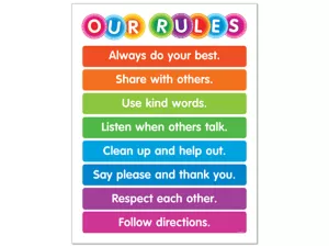 Color Your Classroom Class Rules Poster