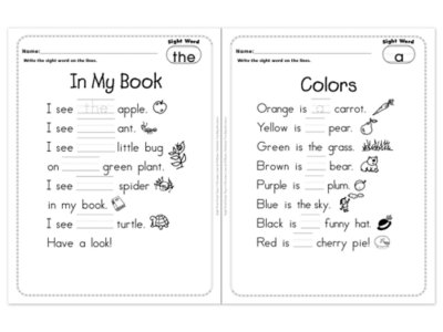 Sight-Word Poetry Workbook