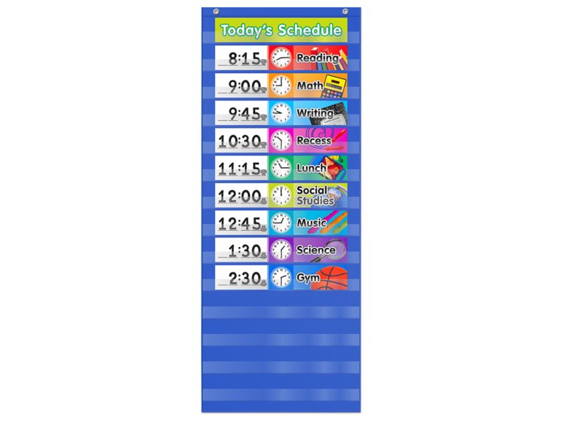Write & Wipe Daily Schedule Pocket Chart at Lakeshore Learning