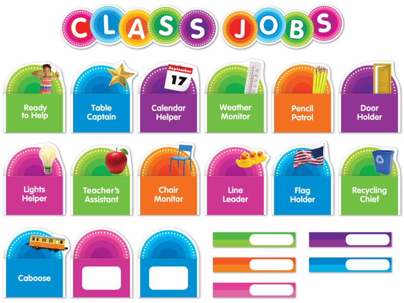 Color Your Classroom Class Jobs Bulletin Board Set At Lakeshore Learning