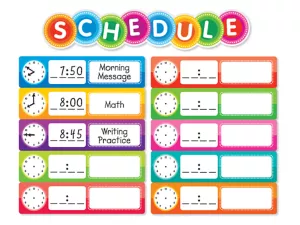 Color Your Classroom Class Schedule Bulletin Board Set