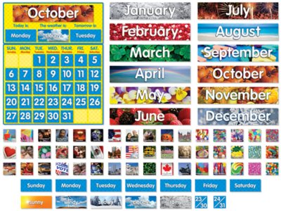 Photo Card Calendar Bulletin Board Set at Lakeshore Learning