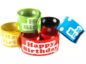 Polka Dot Birthday Slap Bracelets