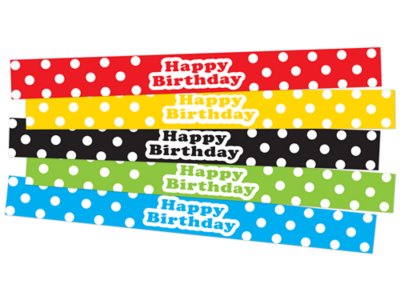 Polka Dot Birthday Slap Bracelets