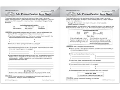 Weekly Writing Lessons Workbook - Gr. 3-4 at Lakeshore Learning
