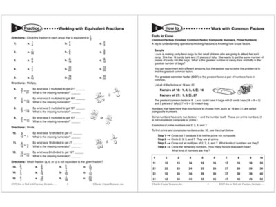 How to Work with Fractions, Decimals&nbsp;& Percents Workbook