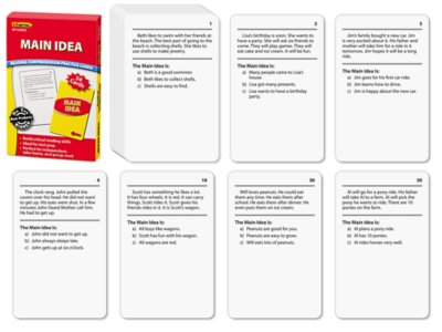 Main Idea Practice Cards Gr 2 3 At Lakeshore Learning
