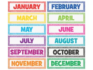 Scribble Months of the Year Bulletin Board Set