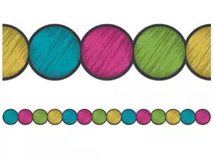 Chalkboard Brights Circle Border